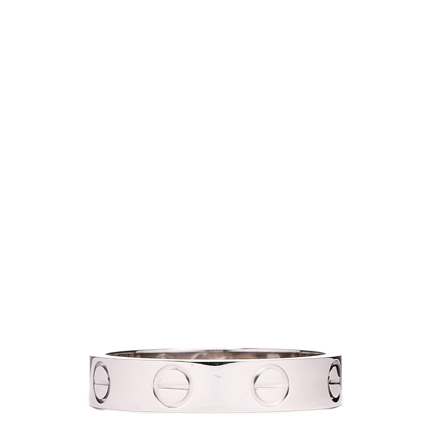18K White Gold 3.5mm LOVE Wedding Band Ring 48 4.5