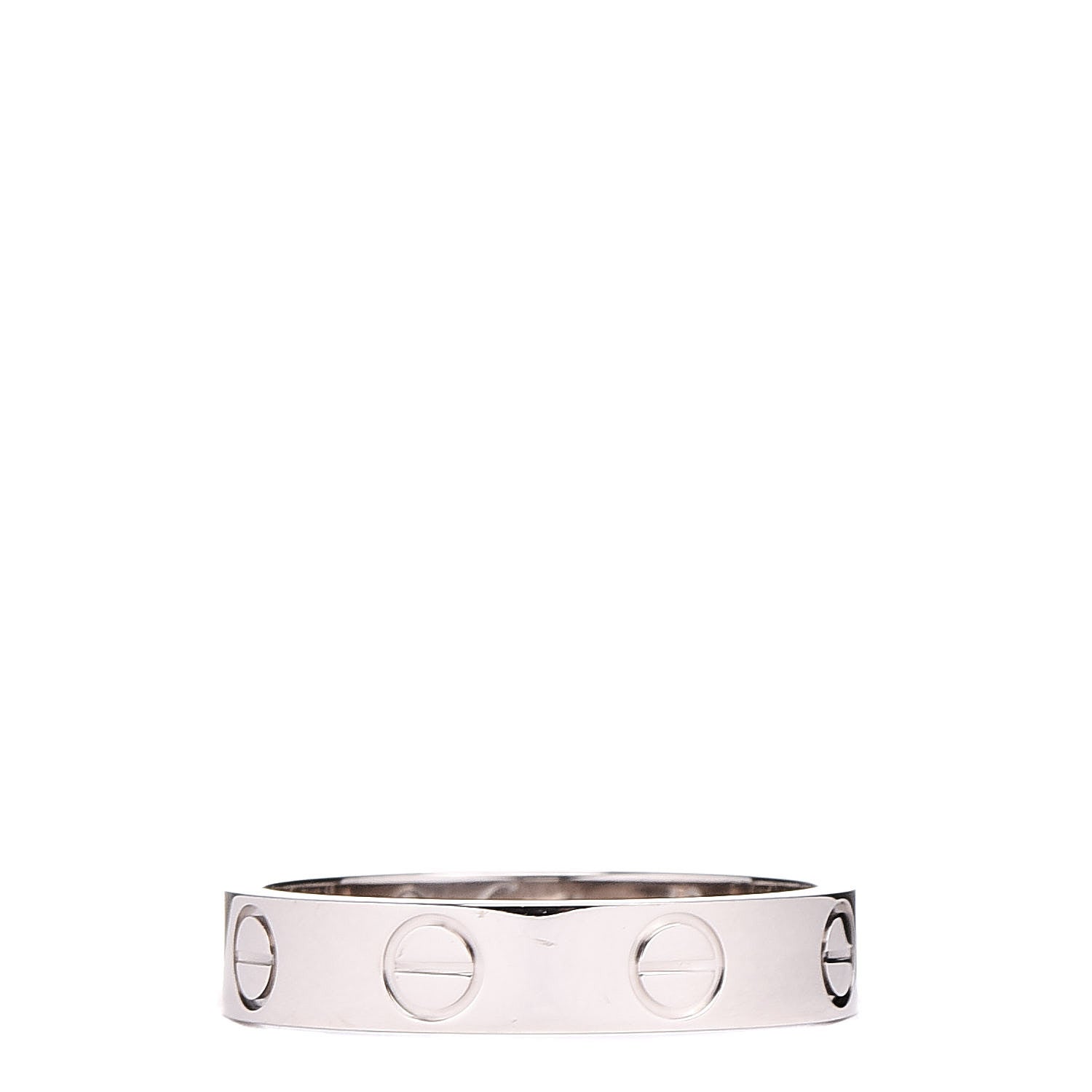 Cartier 18K White Gold 3.5mm LOVE Wedding Band Ring 48 4.5 1 of 5