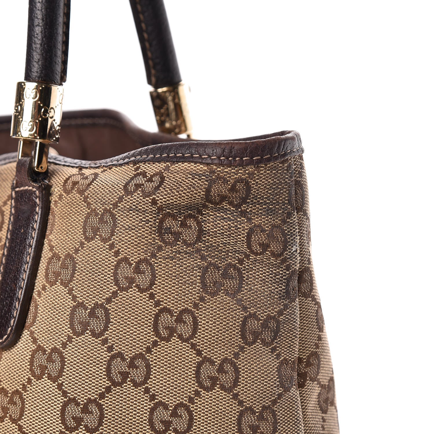 Gucci Monogram Web Tote Brown 15 of 27