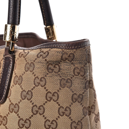 Gucci Monogram Web Tote Brown 15 of 27