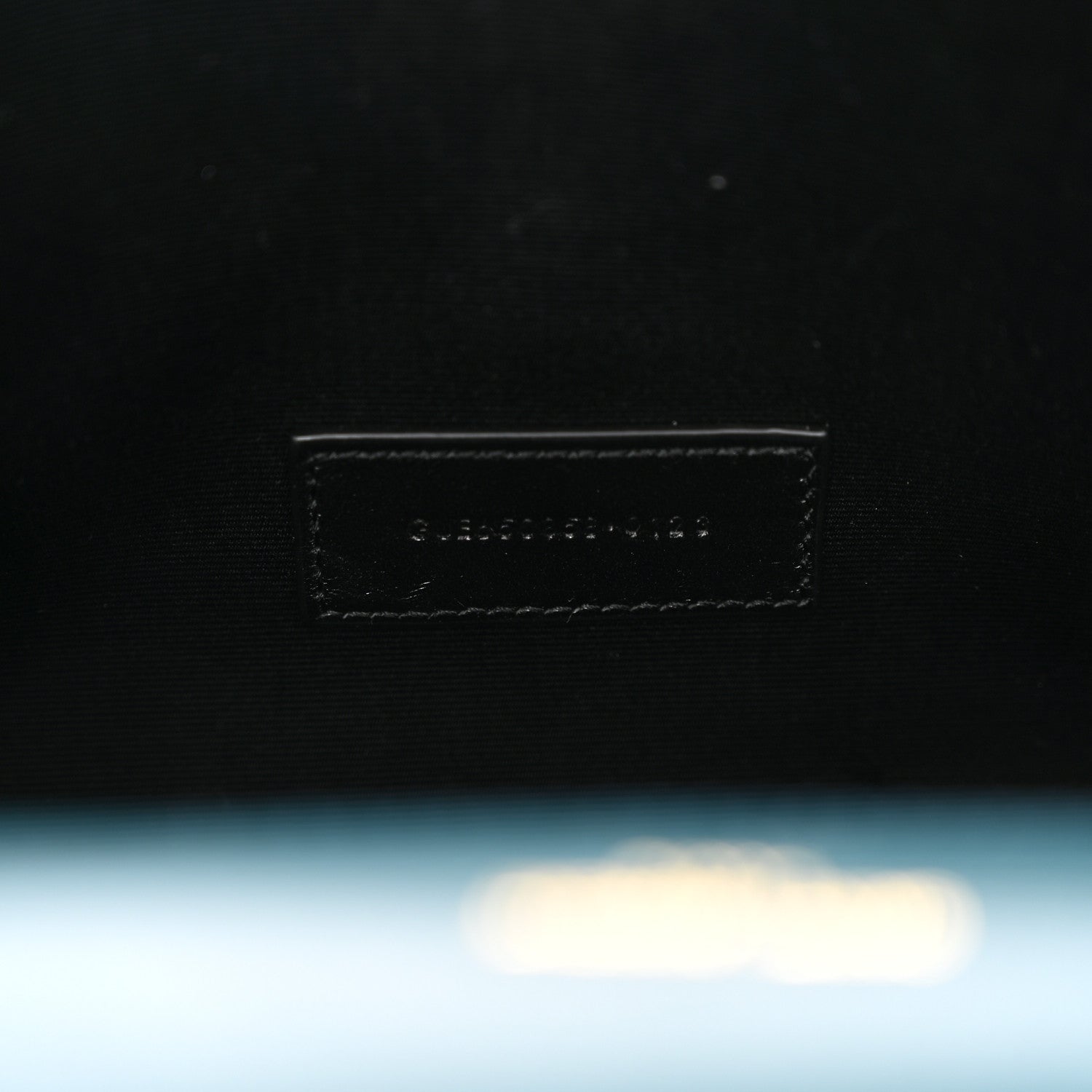 Saint Laurent Calfskin Crocodile Embossed Monogram Cassandre Flap Pouch Foliage Green 7 of 8