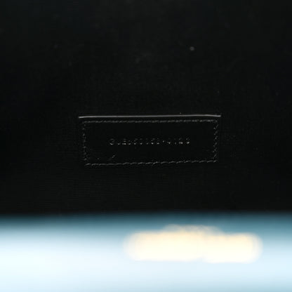 Saint Laurent Calfskin Crocodile Embossed Monogram Cassandre Flap Pouch Foliage Green 7 of 8
