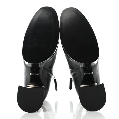 Gucci Malaga Kid Chrome Ankle Boots 39 Black 5 of 12