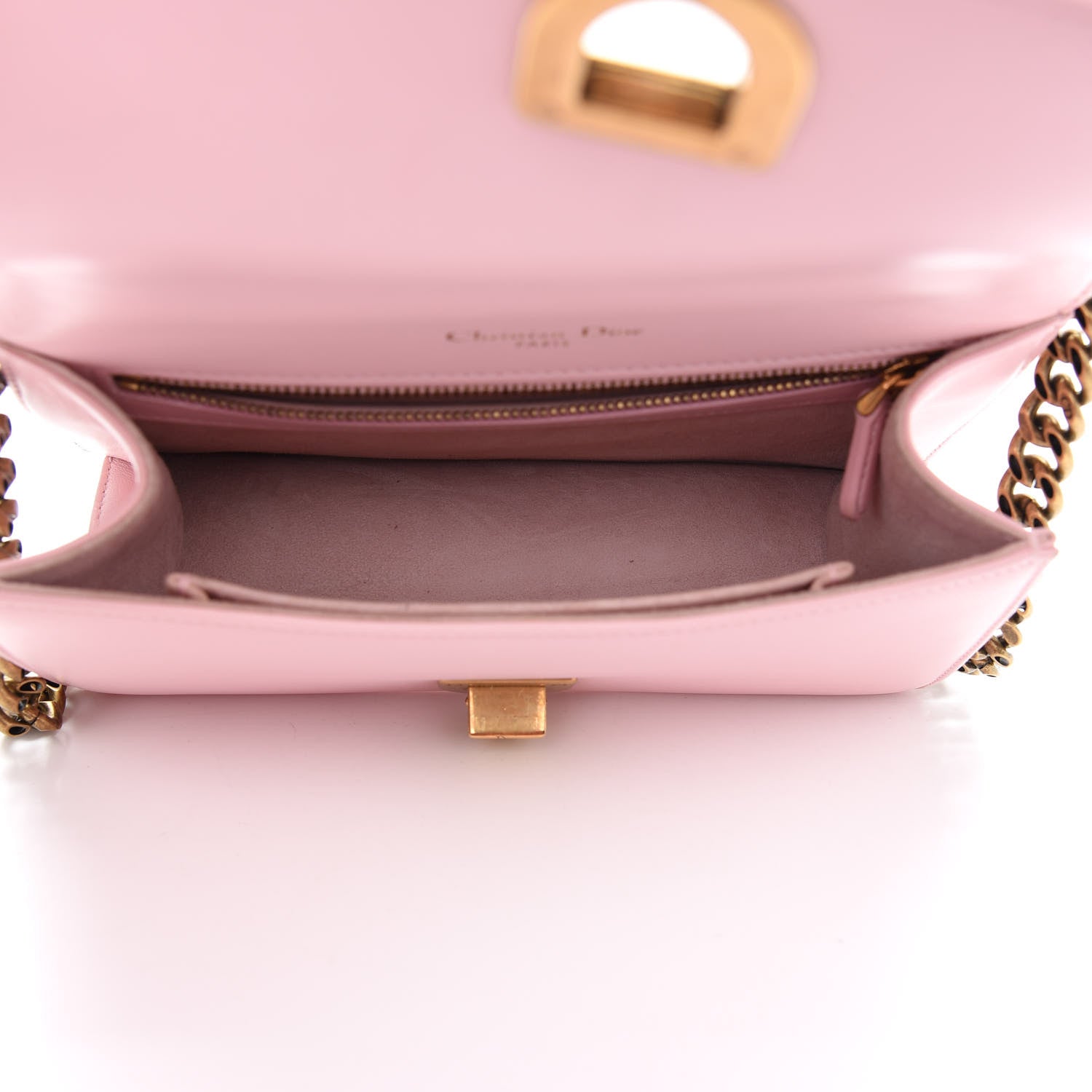 Christian Dior Lambskin Studded Small Diorama Flap Bag Light Pink 5 of 11