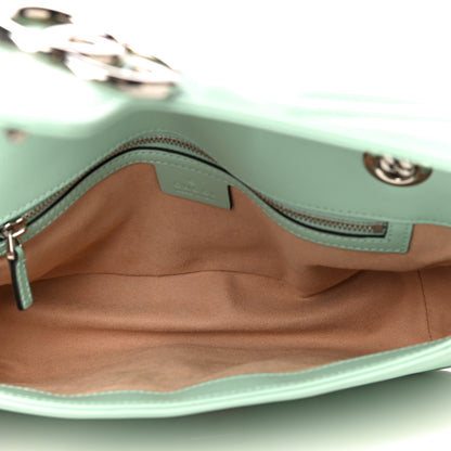 Gucci Calfskin Matelasse Small GG Marmont Shoulder Bag Water Green 7 of 15