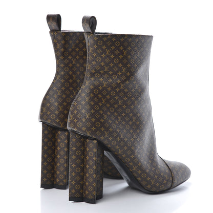 Louis Vuitton Nano Monogram Silhouette Ankle Boots 37 4 of 11