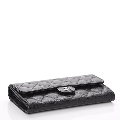 Chanel Caviar Quilted Large Flap Wallet Black 4 of 9