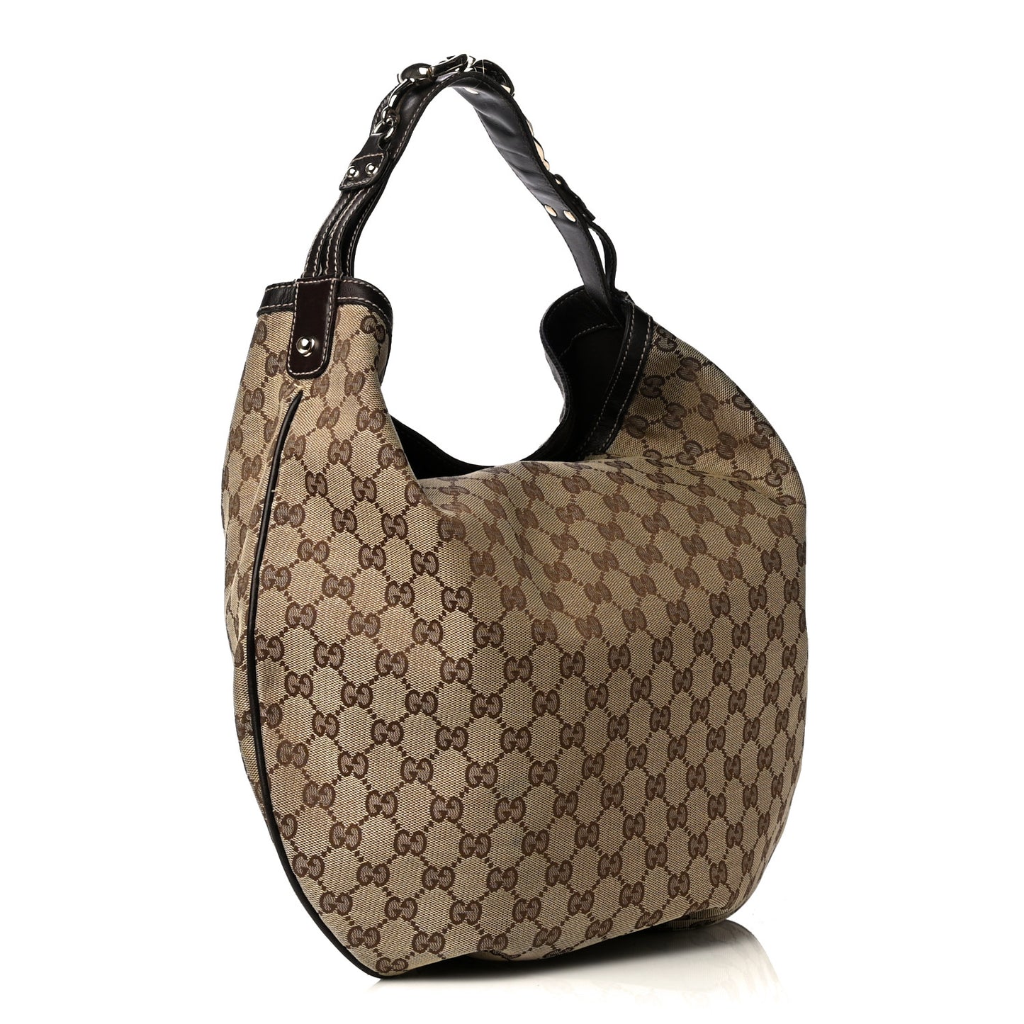 Monogram Large Wave Hobo Dark Brown