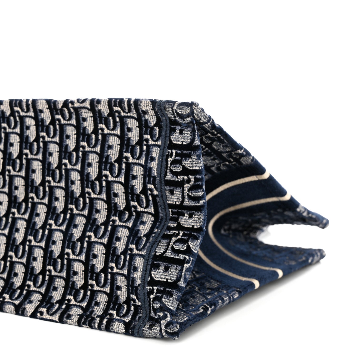 Christian Dior Oblique Velvet Medium Book Tote Blue Multicolor 10 of 10