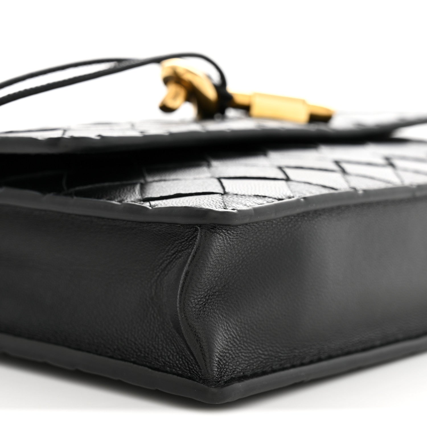 Bottega Veneta Nappa Intrecciato Andiamo Pouch On Chain Black Black 8 of 9