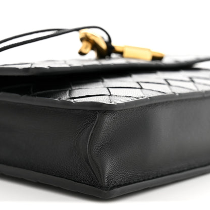 Bottega Veneta Nappa Intrecciato Andiamo Pouch On Chain Black Black 8 of 9