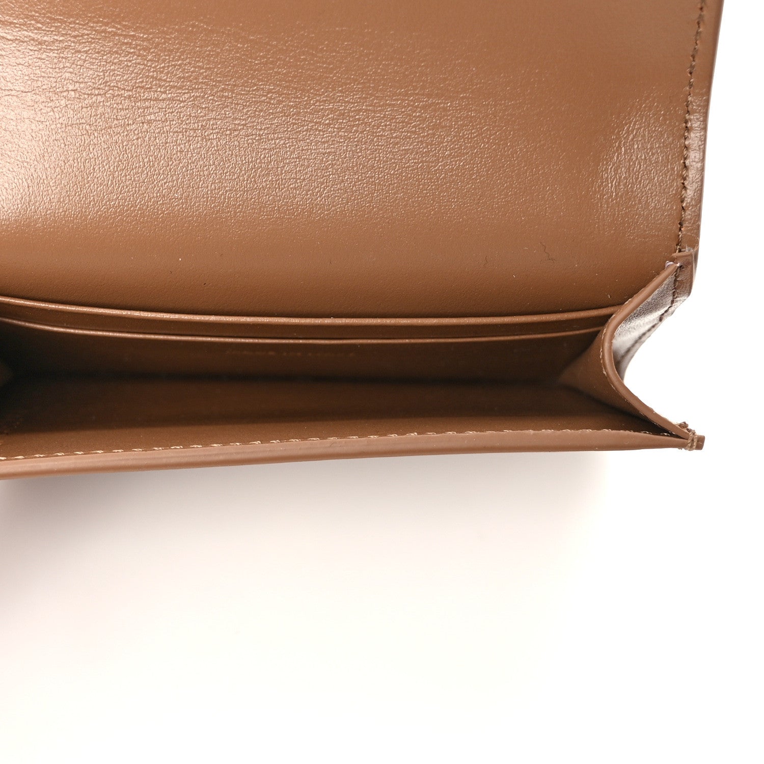 Celine Shiny Calfskin Triomphe Flap Card Holder Bronze 5 of 8