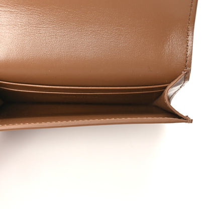Celine Shiny Calfskin Triomphe Flap Card Holder Bronze 5 of 8
