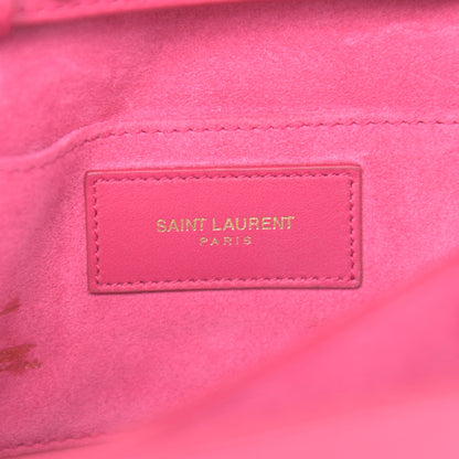 Saint Laurent Calfskin Small Classic Y Satchel Bag Fuchsia 6 of 15