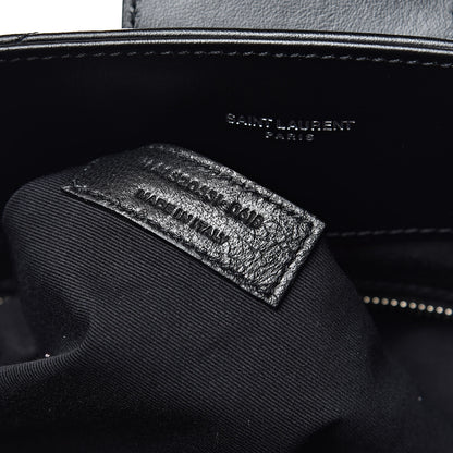 Saint Laurent Calfskin Y Quilted Monogram Large Loulou Shopper Black 6 of 10