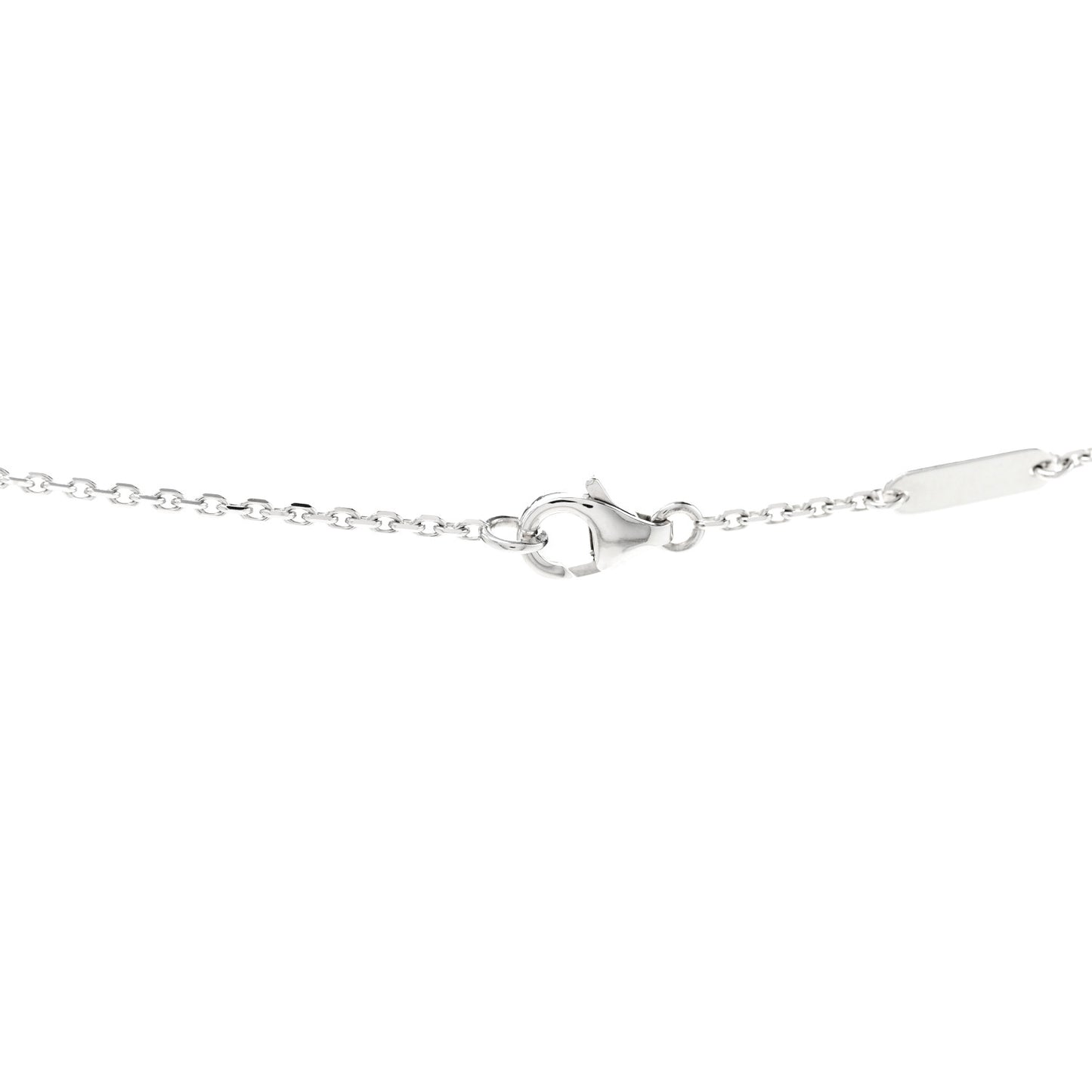 18K White Gold Turquoise Lucky Alhambra Butterfly Pendant Necklace