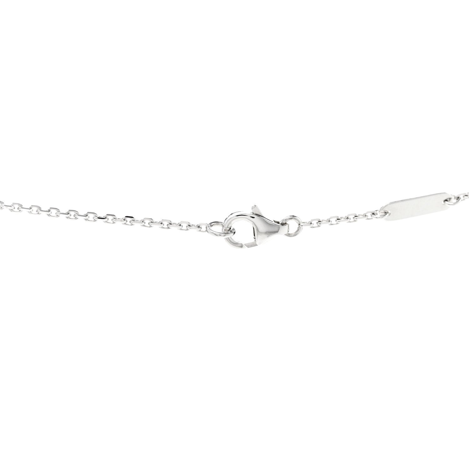 Van Cleef & Arpels 18K White Gold Turquoise Lucky Alhambra Butterfly Pendant Necklace 5 of 6