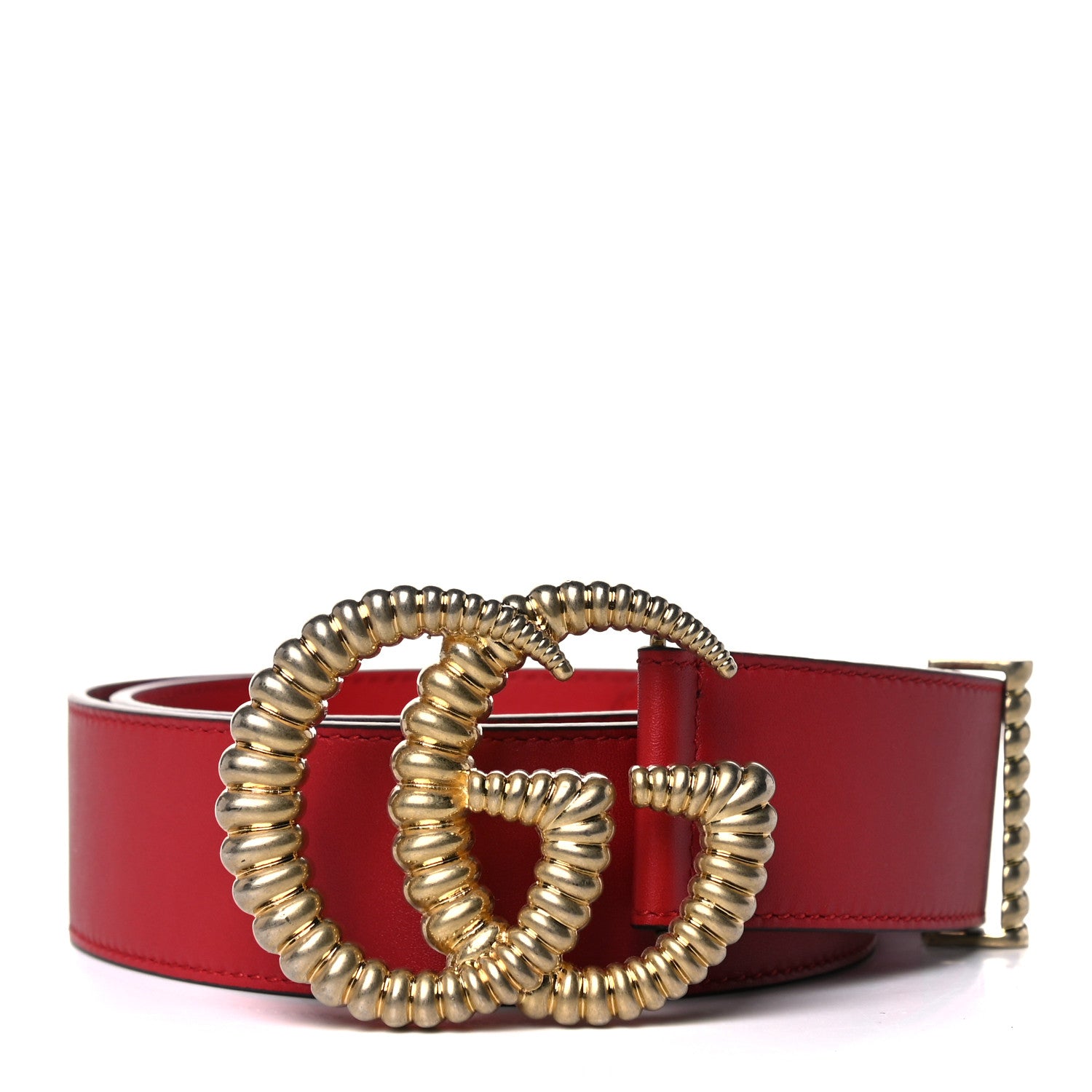 Gucci Moon Calfskin Torchon Double G 40mm Belt 90 36 Hibiscus Red 1 of 4