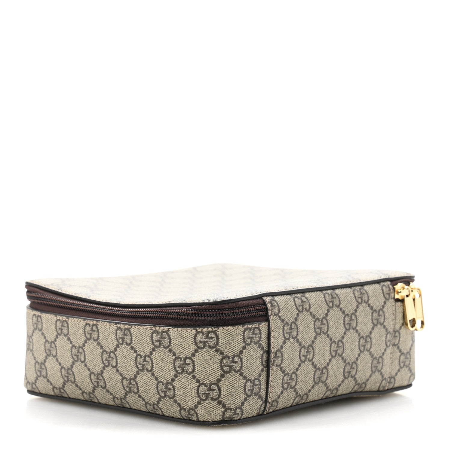 Gucci GG Supreme Monogram Medium Packing Cube Beige Ebony New Acero 3 of 7