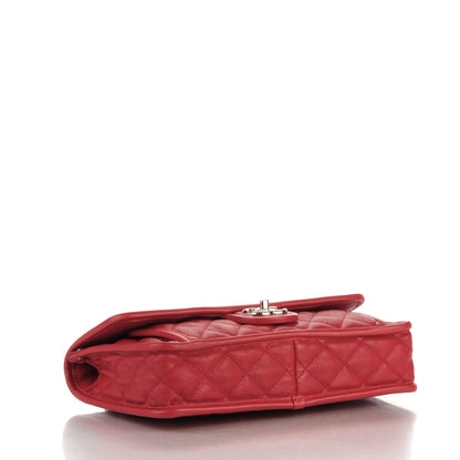 Chanel Caviar Quilted Medium French Riviera Flap Red 4 of 8