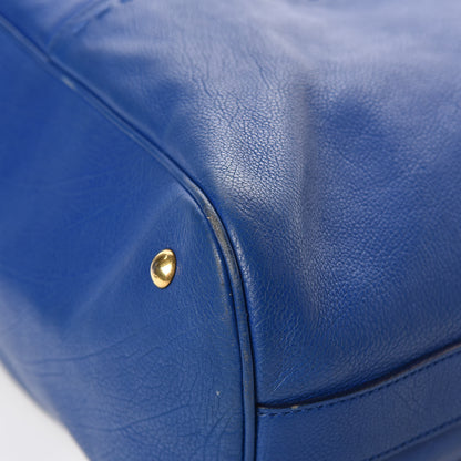 Saint Laurent Calfskin Oversized Muse Blue 8 of 13