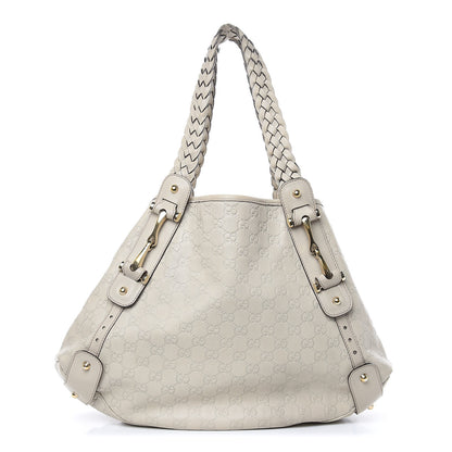 Gucci Guccissima Medium Pelham Shoulder Bag Off White 1 of 15