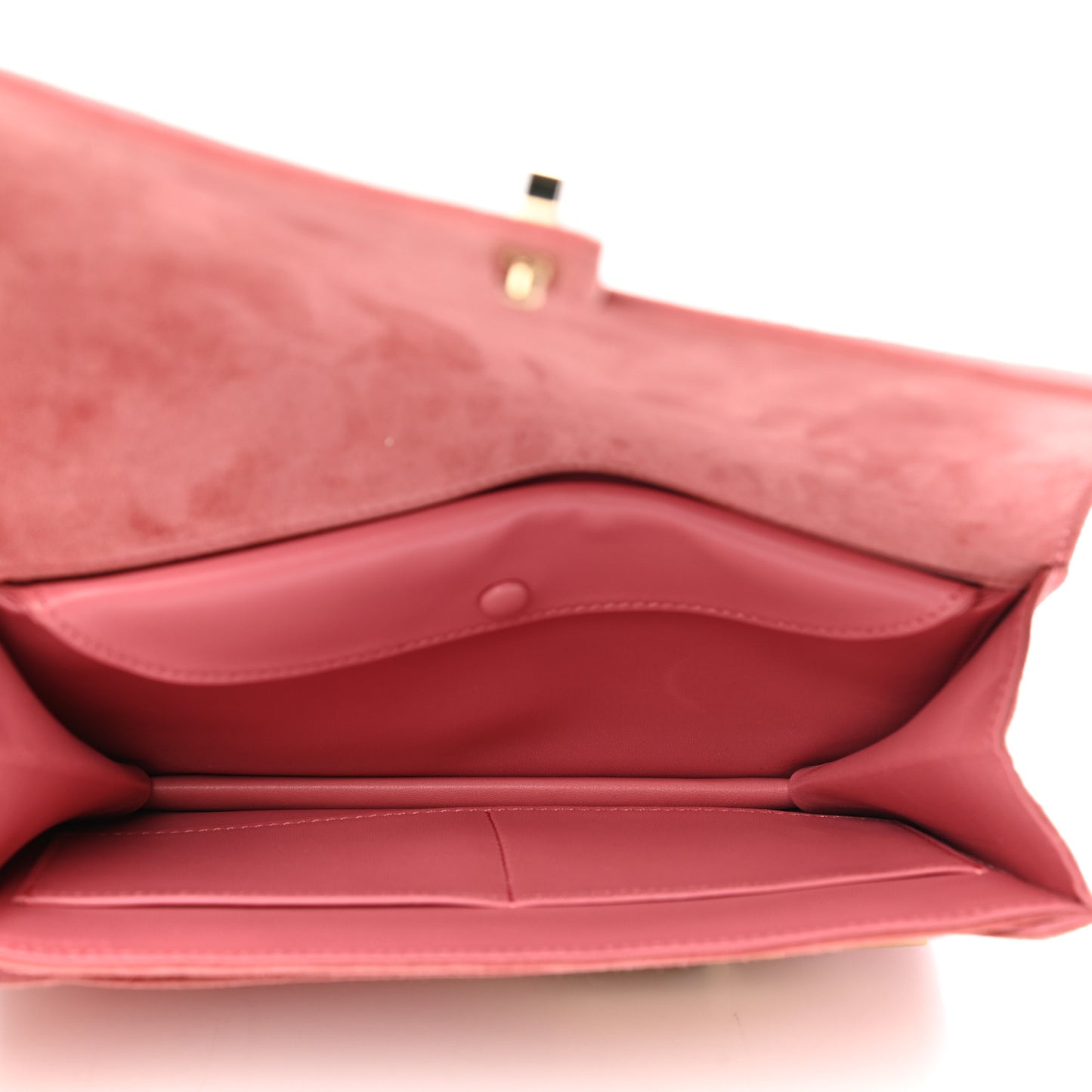Veau Doblis Verrou Clutch Rose Indienne