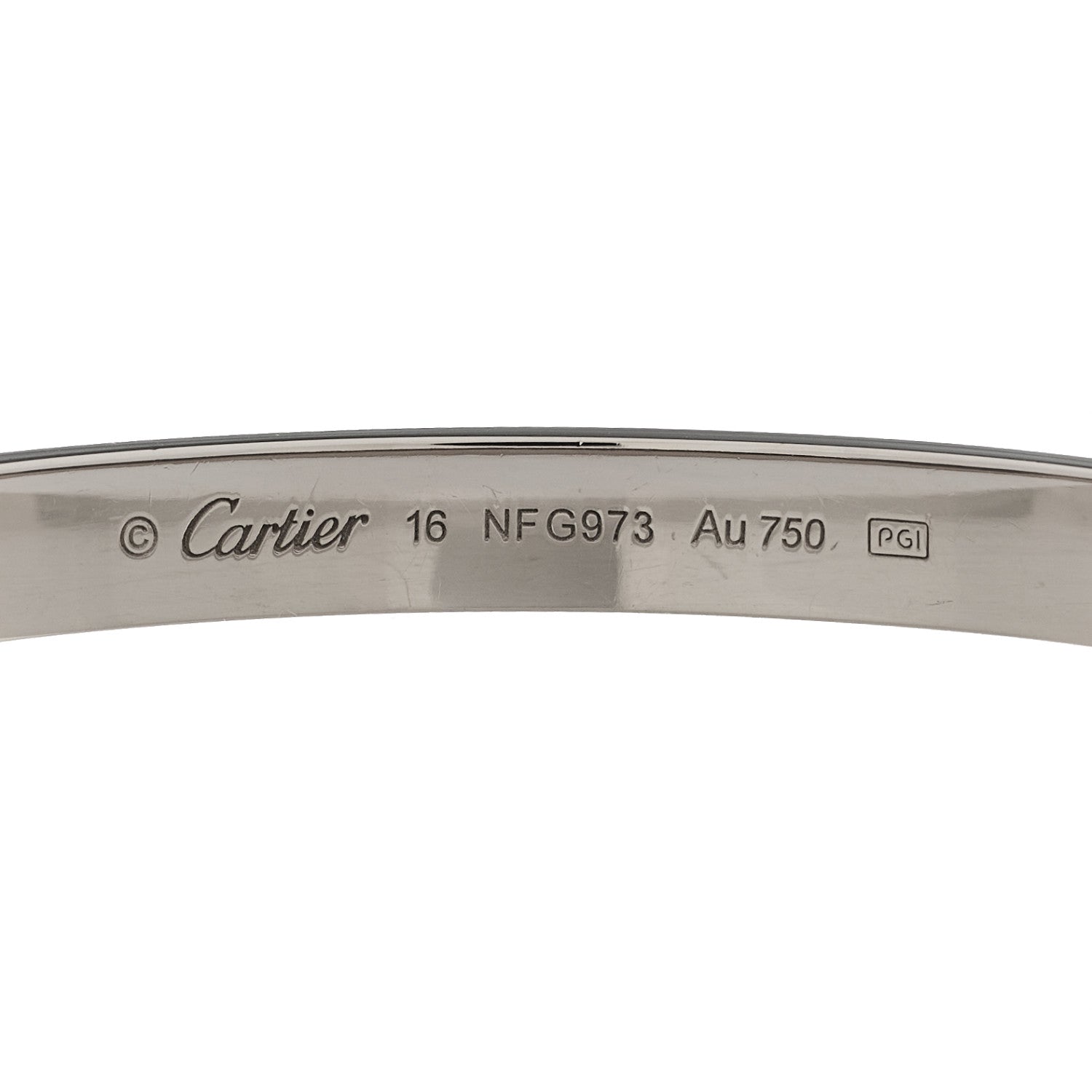 Cartier 18K White Gold LOVE Bracelet 16 3 of 8