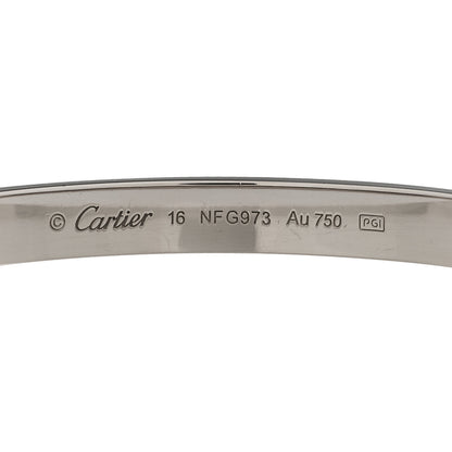 Cartier 18K White Gold LOVE Bracelet 16 3 of 8