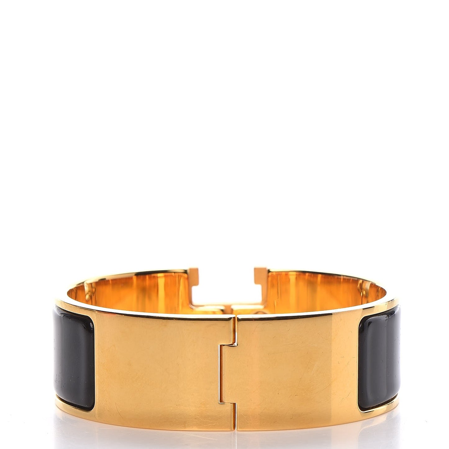 Enamel Wide Clic Clac H Bracelet PM Black