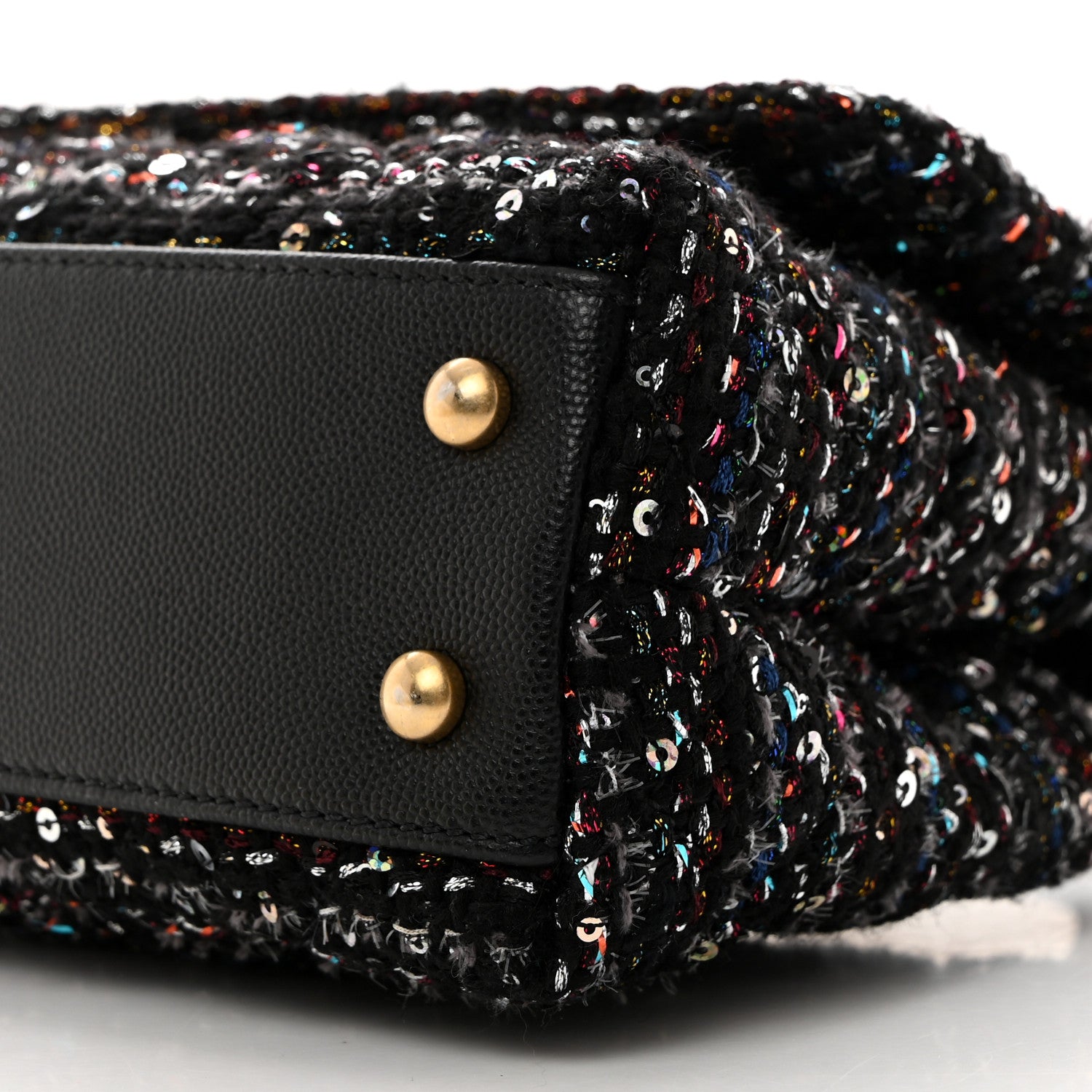 Chanel Tweed Sequin Mini Coco Handle Flap Black 10 of 10