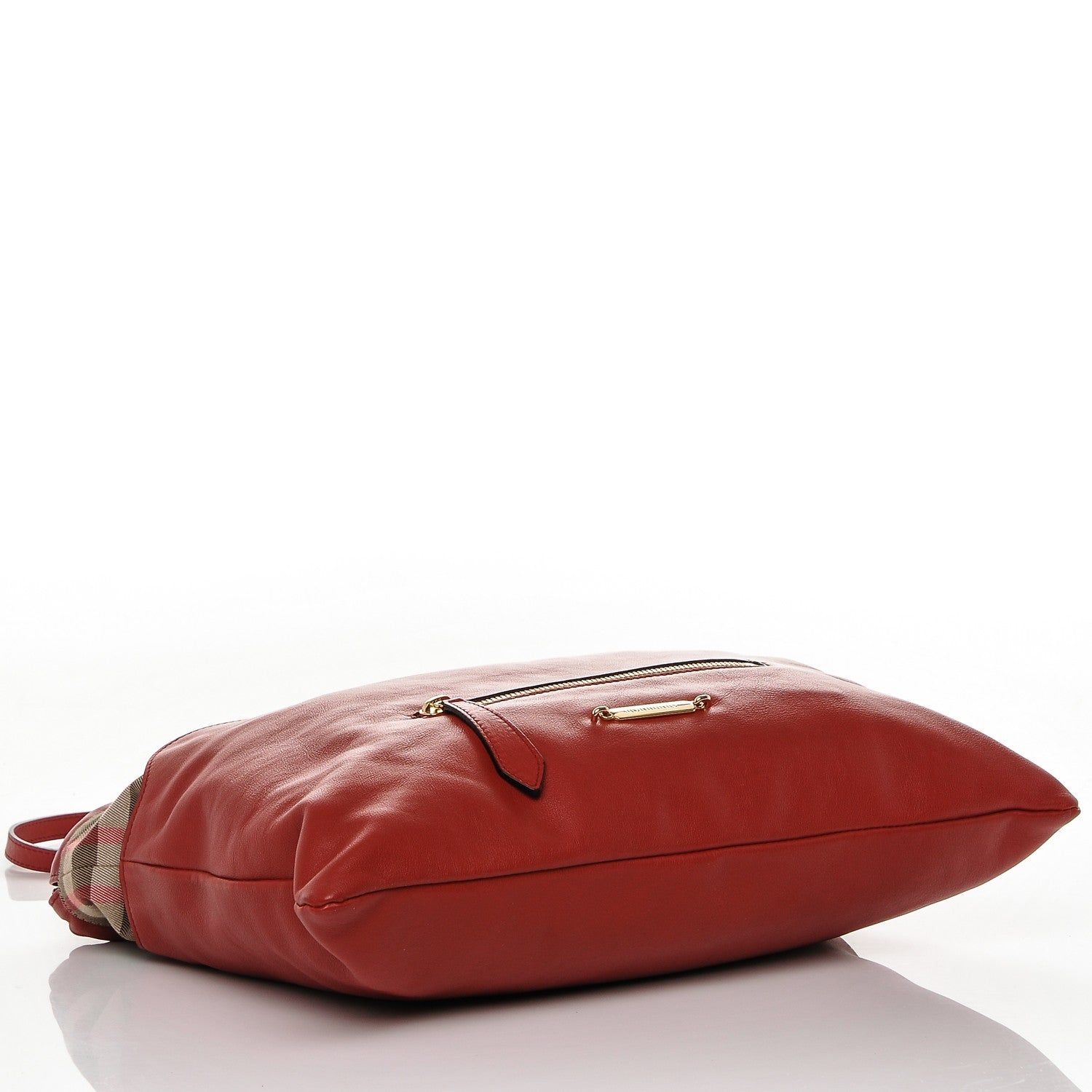 Burberry Calfskin House Check Big Crush Military Red 4 of 8