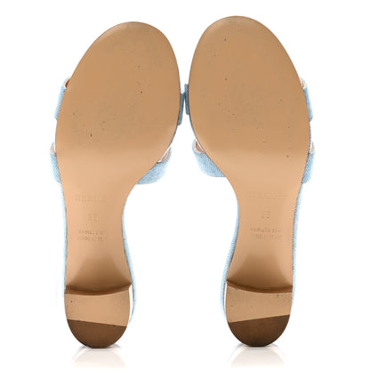Hermes Denim Oasis Sandals 35 Bleu Clair 5 of 11