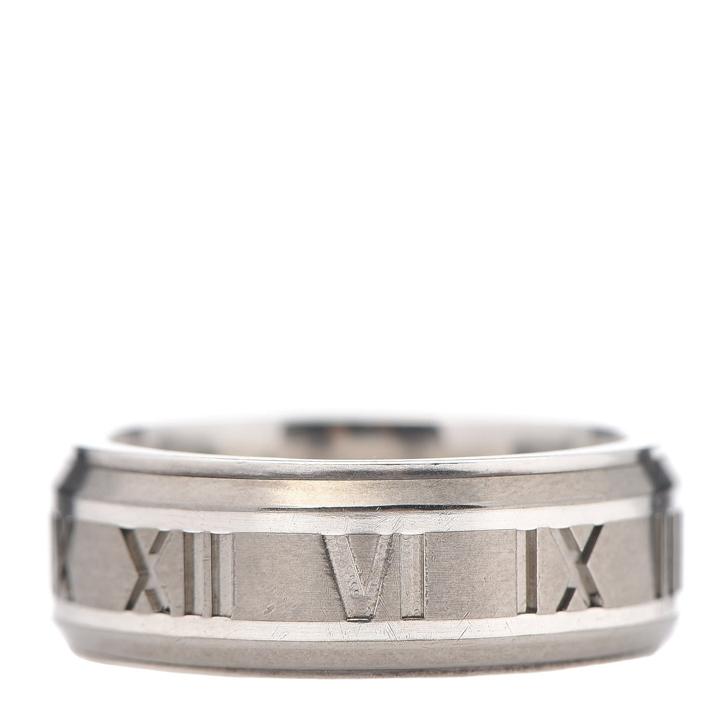 Sterling Silver Titanium Atlas Band Ring 61 9.5