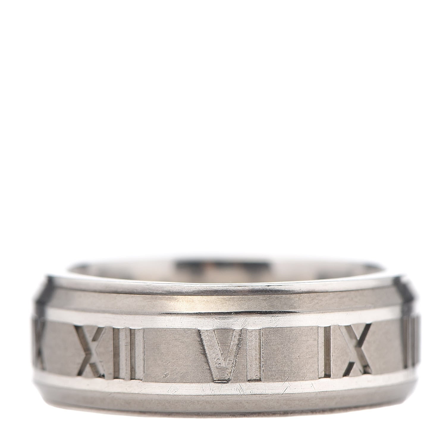 Tiffany Sterling Silver Titanium Atlas Band Ring 61 9.5 4 of 5