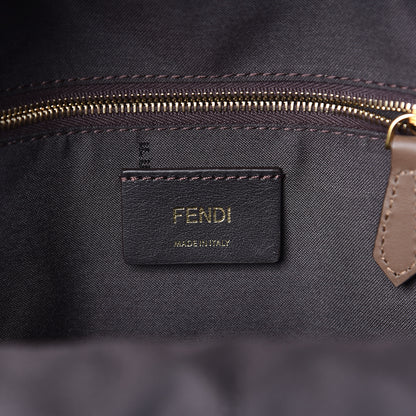 Fendi X FILA Glazed Fabric Vitello Century FF 1974 Mania Mini Backpack Mogano Panna Blueberry 6 of 11