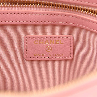 Chanel Iridescent Caviar Medium Night by the C Pouch Clutch Rose Pink 6 of 8