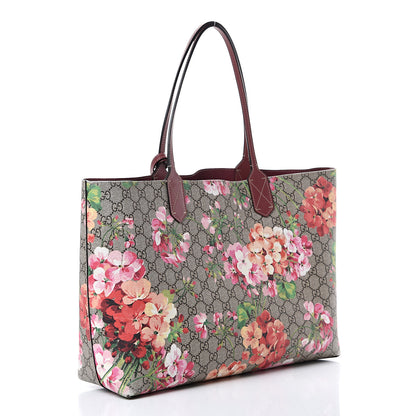 Gucci GG Supreme Monogram Blooms Medium Reversible Tote Beige Multicolor Dry Rose 3 of 22