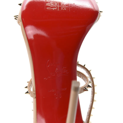 Christian Louboutin Kid Choca Spikes 100 Sandals 38 Nude Light Gold 9 of 10