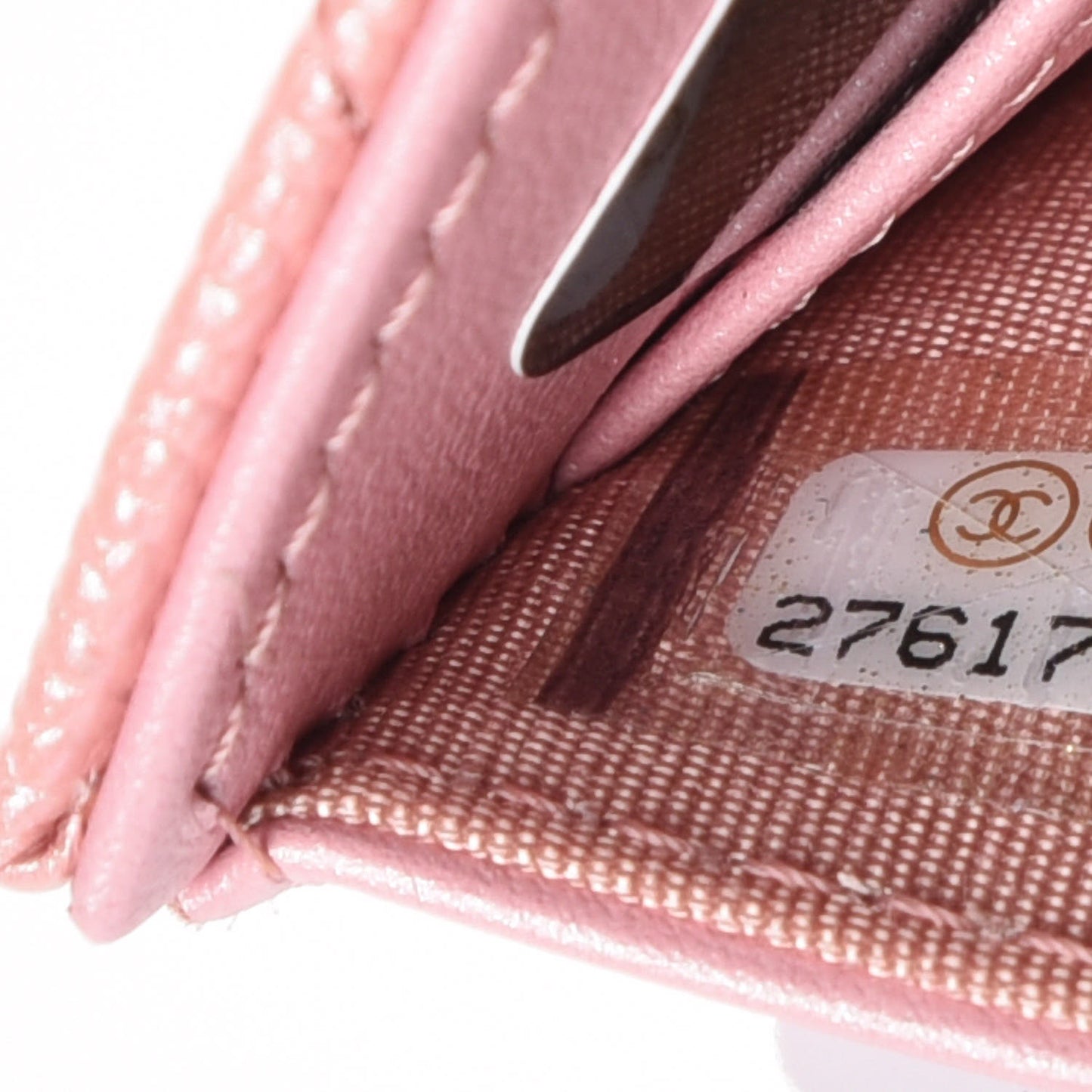Iridescent Caviar Quilted Small Flap Wallet Rose Pink