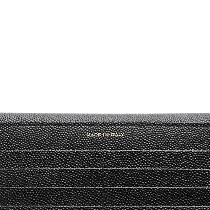 Saint Laurent Grain De Poudre Monogram Uptown Wallet Black 7 of 7