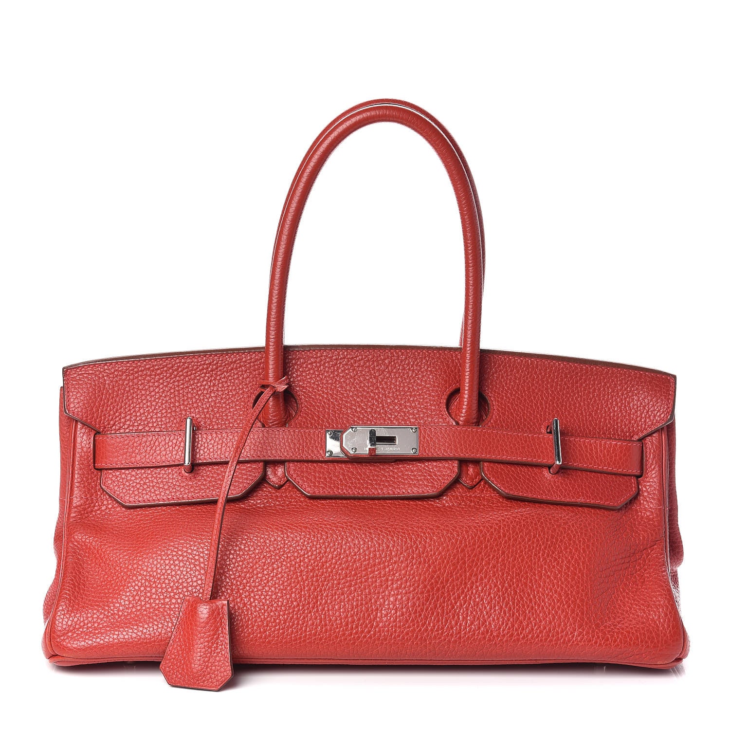 Hermes Taurillon Clemence JPG Shoulder Birkin II 42 Rouge Vif 1 of 15