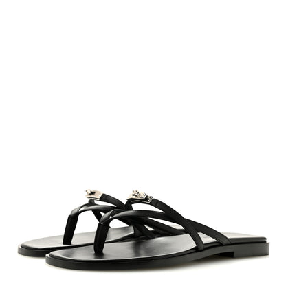 Hermes Calfskin Miss Sandals 36 Black 4 of 9