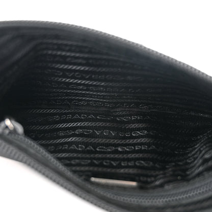 Prada Tessuto Nylon Saffiano Pochette Black 5 of 13