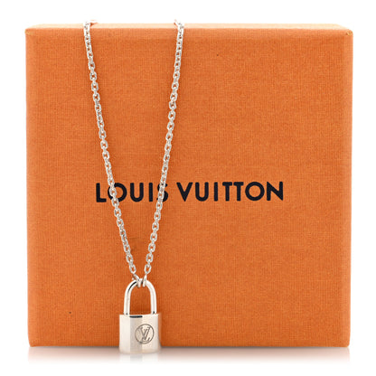 Louis Vuitton Sterling Silver Lockit Necklace 6 of 6