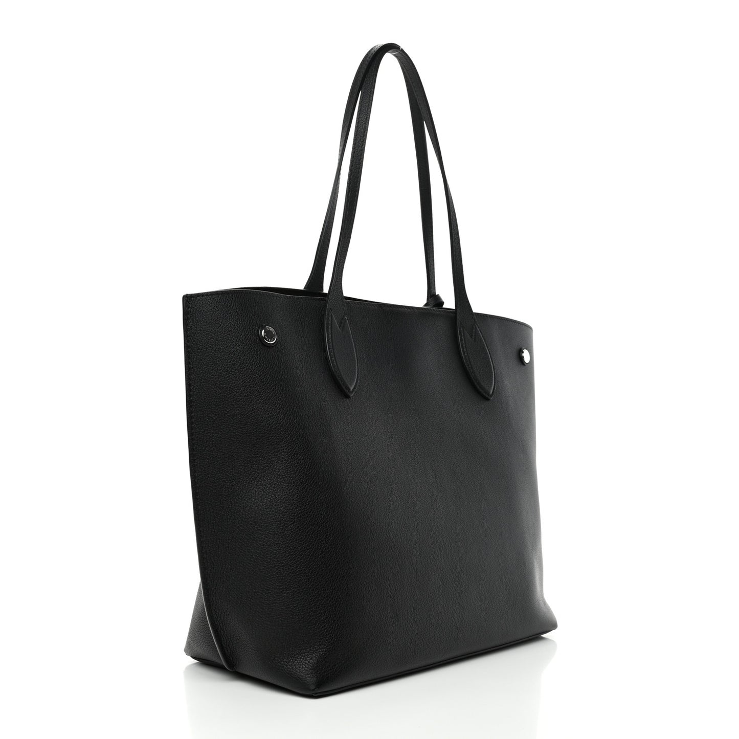 Calfskin Lockme Go Tote Black