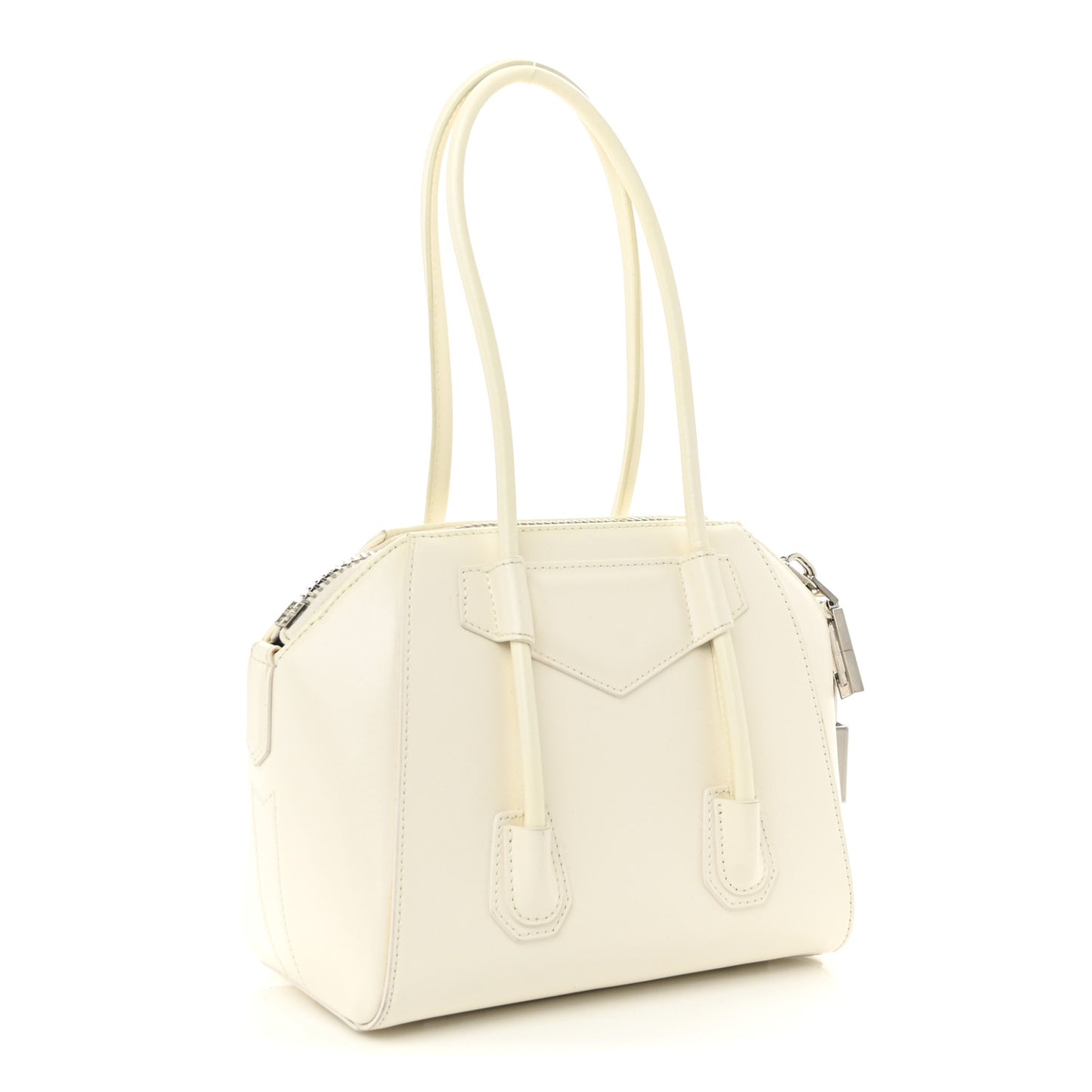 Box Calfskin Mini Lock Antigona Shoulder Bag Ivory