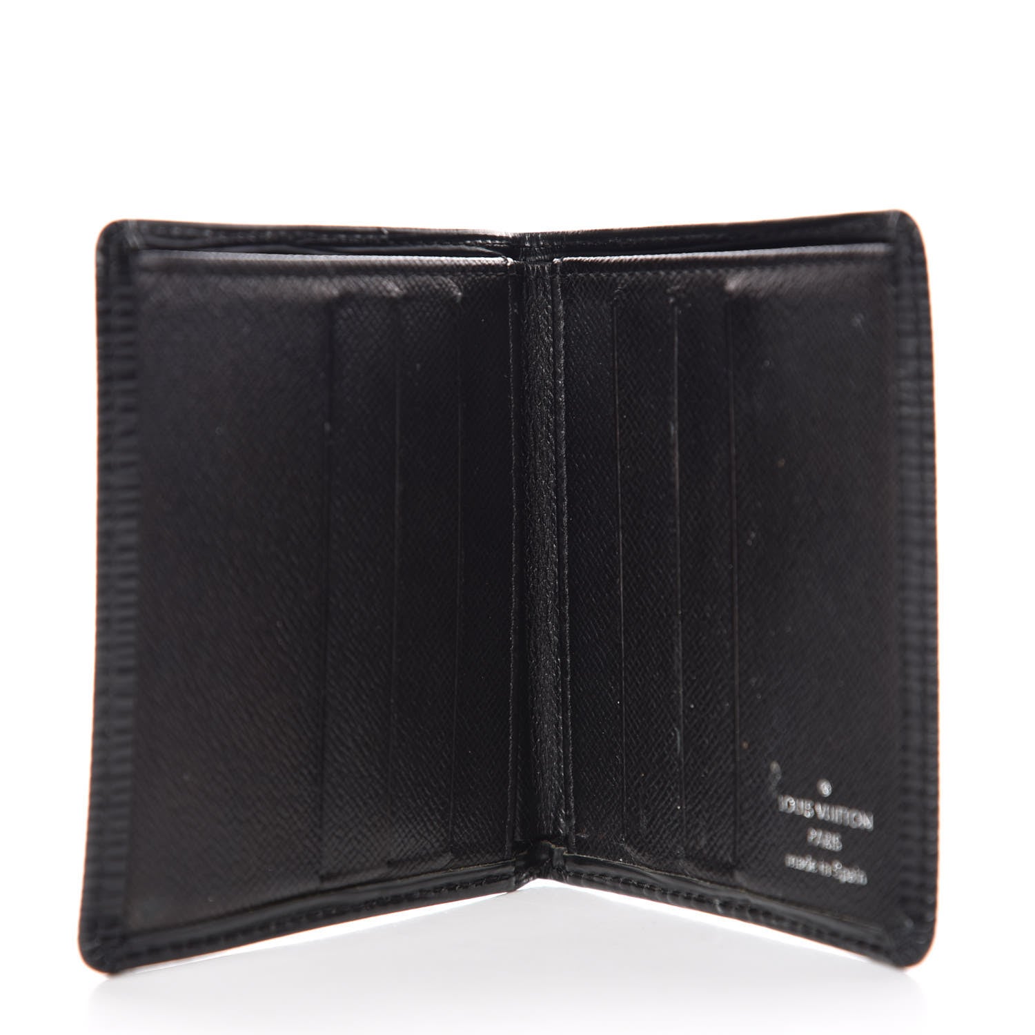 Louis Vuitton Epi 6 Card Billfold Wallet Black 5 of 7