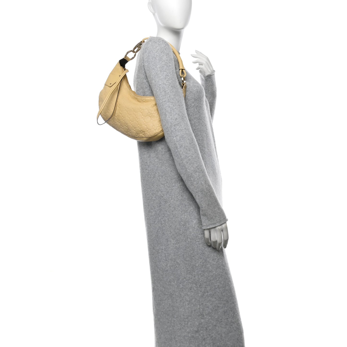 Guccissima Half Moon Hobo Yellow