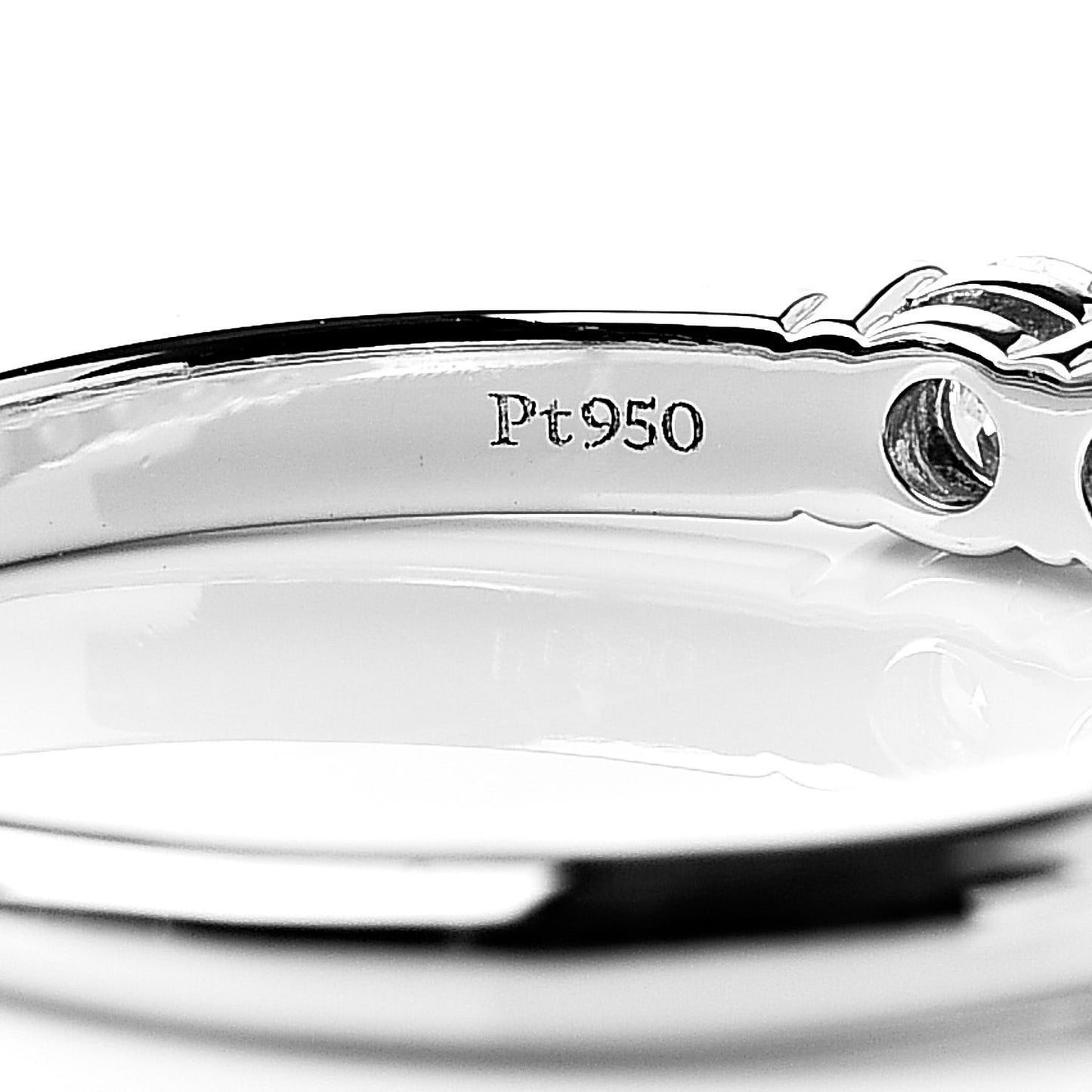 Platinum Diamond 3mm Half Circle Embrace Band Ring 51 5.75